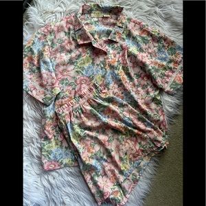 vintage victoria secret floral pj set